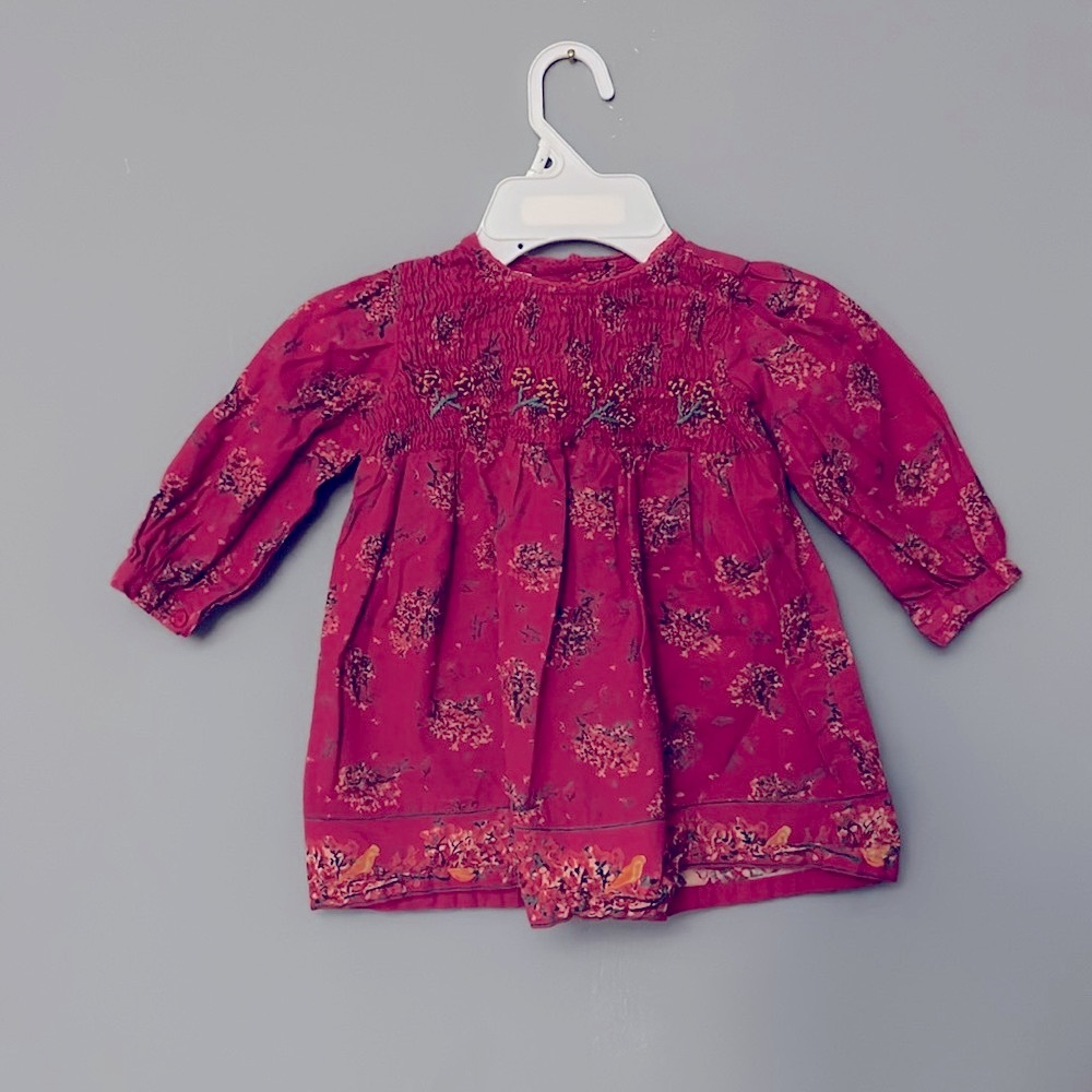 APRIL CORNELL CORNELLOKI RED COTTONDRESS BABY 12M